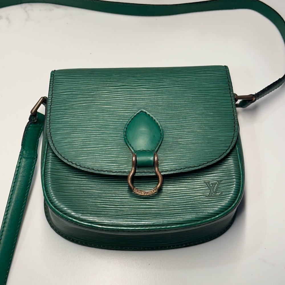 Louis Vuitton Retired Saint Cloud Green Epi PM Crossbody Bag + LV Dust Bag + COA - Picture 3 of 16